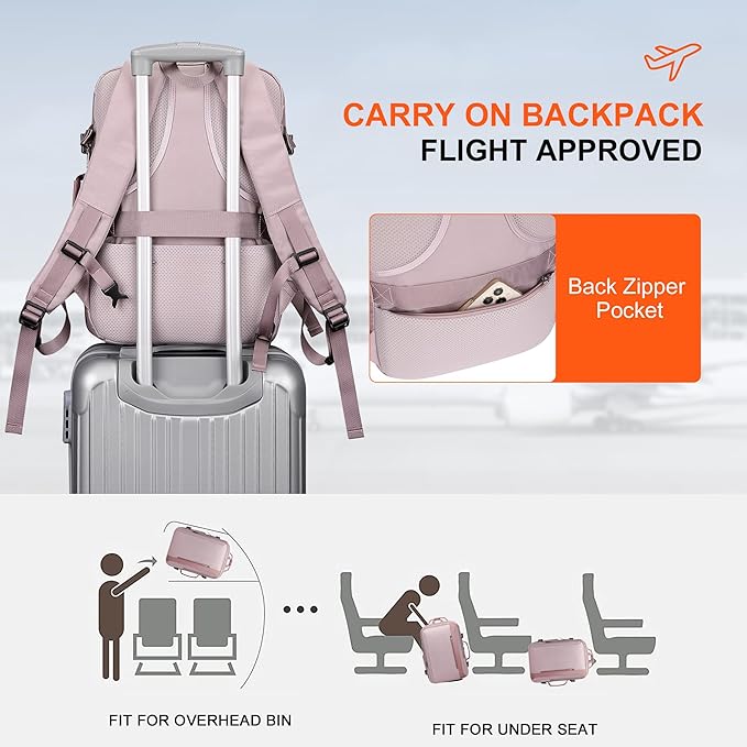 PIJUSHI Travel Backpack for Women Expandable Carry on Luggage Backpack Airline - Image 5