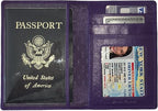 Personalized Monogrammed Dark Purple Leather RFID Passport Wallet - Image 5