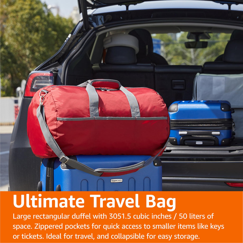 Duffel Bag for Travel and Sports (Red / 20 inches)