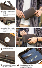 Top Grain Leather Travel Passport Wallet Holder Case - Image 6