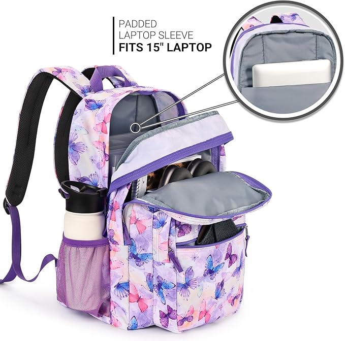 ZORFIN 26L Backpack for College, and Travel: Water Resistant Bookbag - Image 4