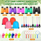 12 Set Binocular Compass Magnifying Glass Set Christmas Birthday Gift Small - Image 3