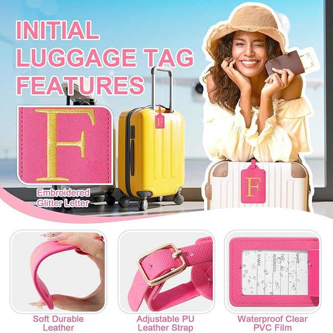 Personalized Initial Luggage Tags - Image 3