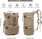 G-FAVOR 40L Travel Backpack, Vintage Canvas Rucksack Convertible Duffel Bag - Image 5