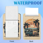 Car Palm Tree and Sunset On The Ocean 2 PCS Luggage Tags, Privacy Cover ID Label - Image 4