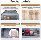 Travel Makeup Bag for Women: Large Capacity Open Flat Make up Bag Set of 3 - Image 4