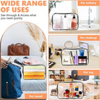 AURUZA 4 Pack Clear Toiletry Bag, Portable Travel Makeup Pouch - Image 6
