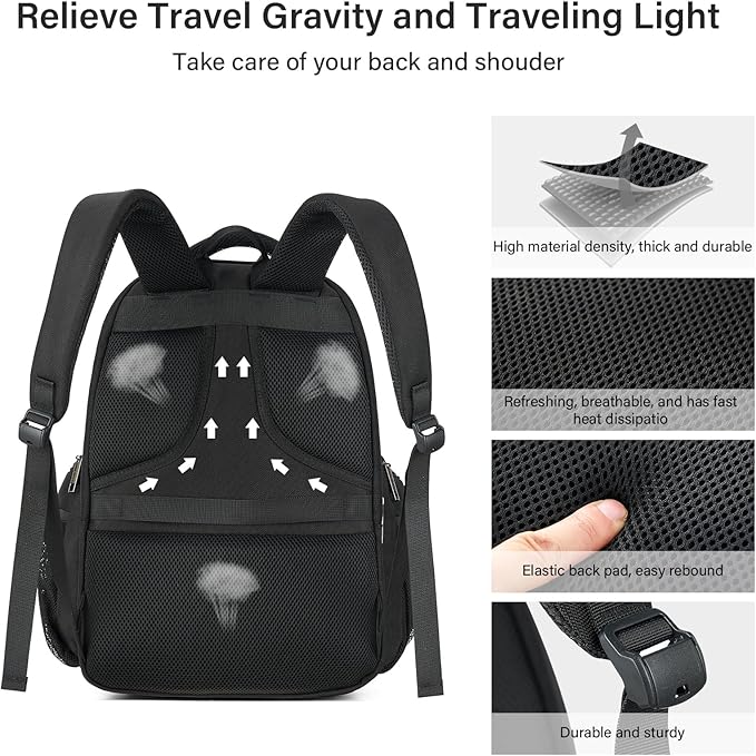 MILADA Travel Backpack For Men Laptop Backpack Women Business Carry On Backpack - Image 7