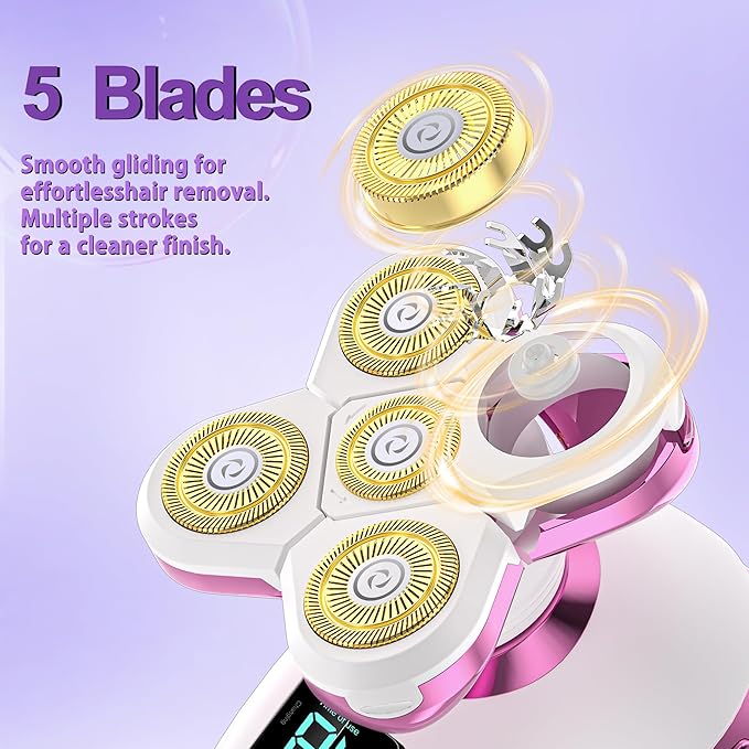 Electric Razors for Women Legs：5D Magnetic Detachable Head Flawless Razor-IPX7 - Image 5