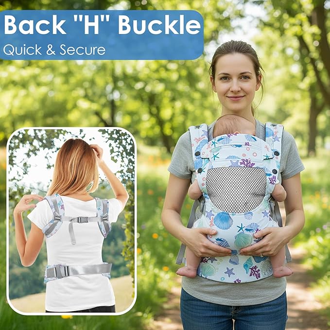 Newborn Baby Front Carrier Backpack, Toddler Baby Body Carrier, 7-66 Lbs - Image 7