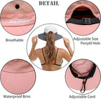 Womens Summer Sun Hat Beach Hat Wide Brim Outdoor UV Protection Hat Foldable - Image 3