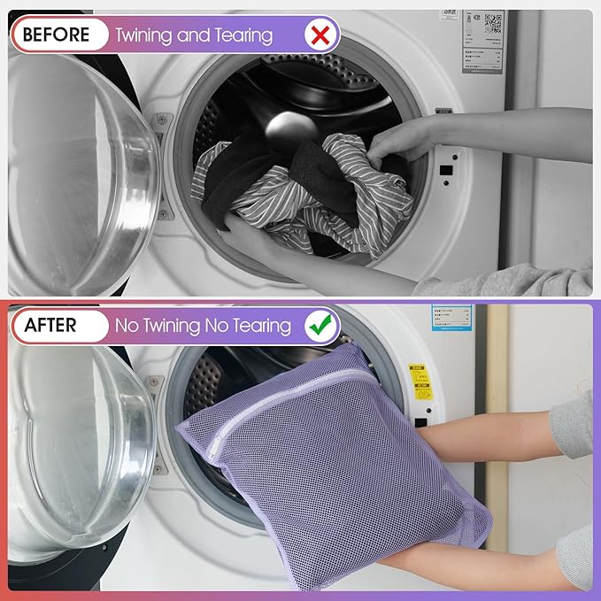 5Pcs Sturdy Mesh Laundry Bags for Delicates, Travel and Organzie - Image 3