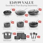 Granitestone 20 Pc Ceramic Cookware Set Nonstick, Complete Pots and Pans Set - Image 2