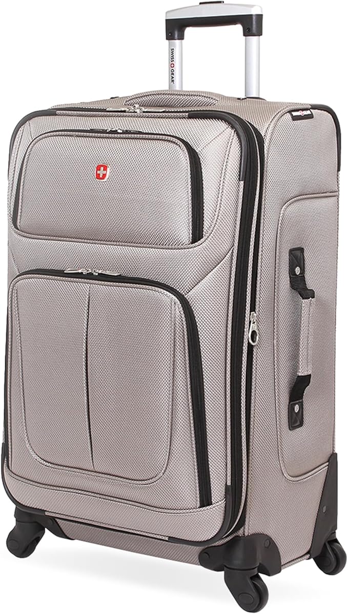 SwissGear Sion Softside Expandable Luggage, Checked-Medium 25-Inch by SwissGear