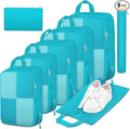 8 Set Compression Packing Cubes Travel, Lightweight Expandable Travel Cubes by Attmu
