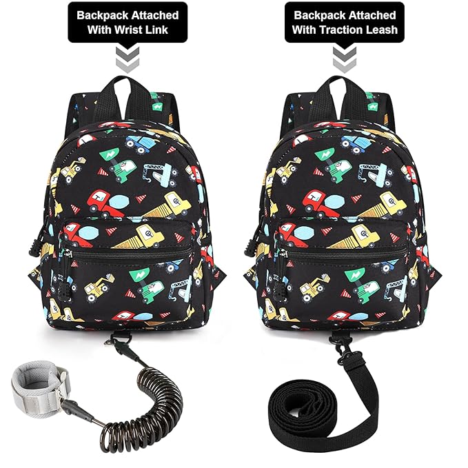 Accmor Toddler Harness Backpack Leash, Cute Excavator Kids Backpack - Image 4