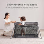 2 in 1 Portable Travel Crib for Toddler, Foldable Crib for Baby, Lightweight - Image 6