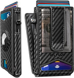 Airtag Wallet for Men, with Money Clip Gift Boxed, Slim Front Pocket Wallet by Miyozi