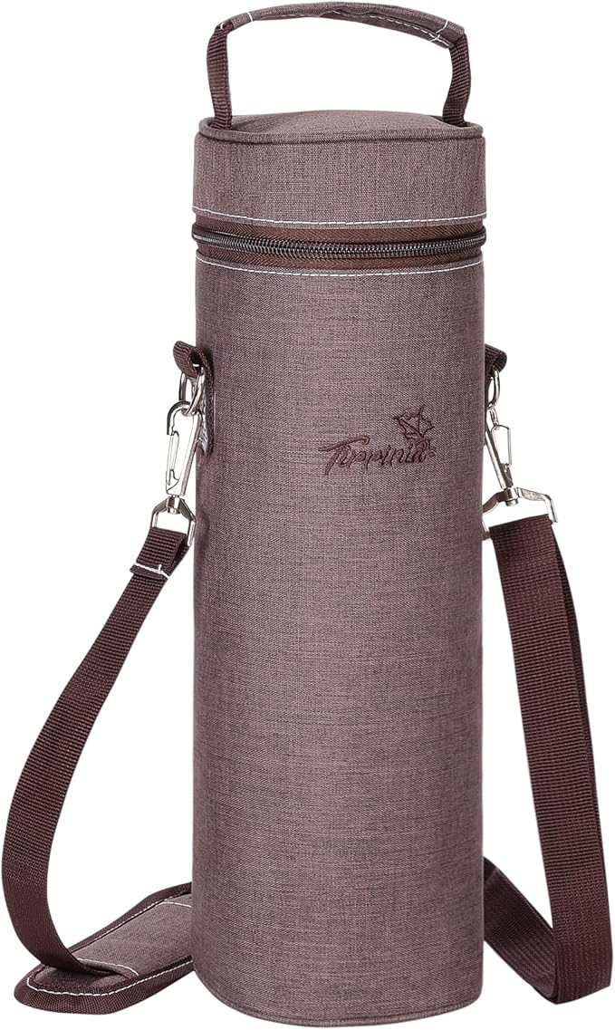 Tirrinia Single Bottle Wine Gift Carrier Bag, Insulated Travel Wine Cooler Tote by Tirrinia