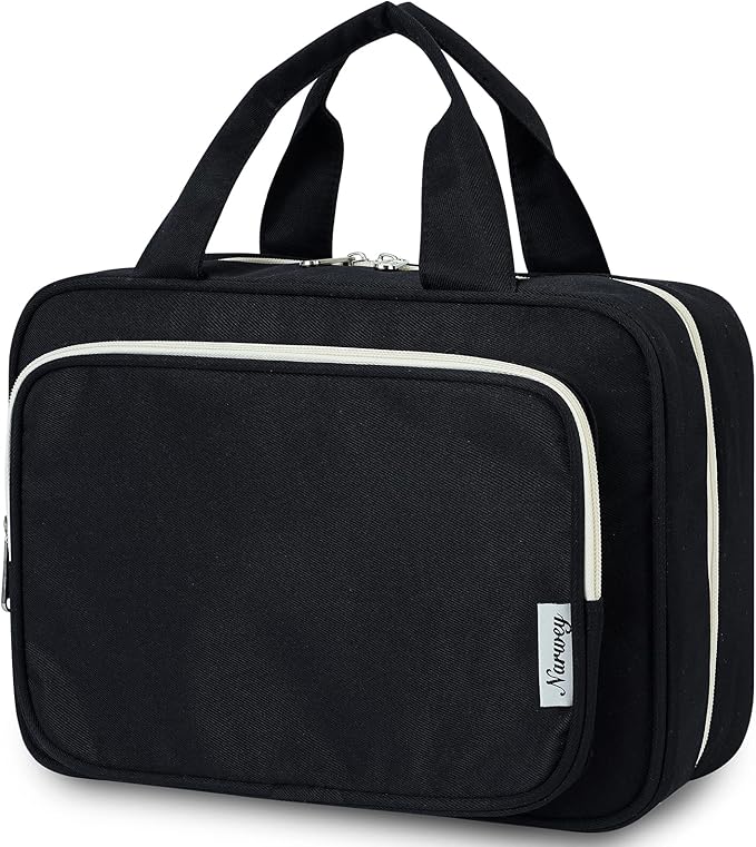 Travel Toiletry Bag for Women Large Hanging Makeup Bag Organizer Toiletries Bag by Narwey