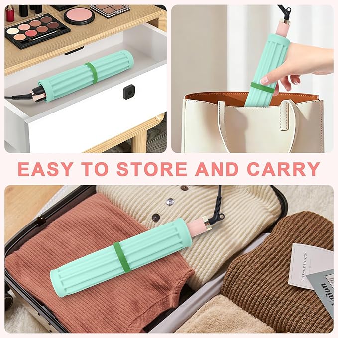 Oversize Silicone Heat Resistant Mat, Professional Hot Hair Tools Mat for Curling Iron, Flat Iron, Hair Straightener, Portable Hot Pad Cover with Velcro for Travel Home Salon(14.2" x 11.0")