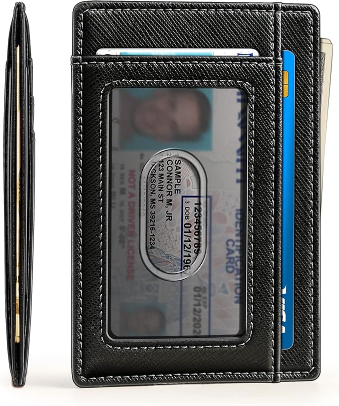 BULLIANT Slim Wallet, Skinny Minimal Thin Front Pocket Wallet Card Holder - Image 2