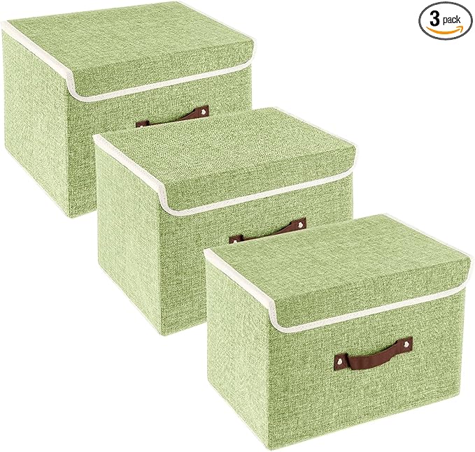 TYEERS Collapsible Storage Boxes, Washable Fabric Storage Bins by StorageOrganization