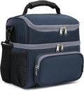 FlowFly Double Layer Cooler Insulated Lunch Bag Adult Lunch Box Large Tote Bag by FlowFly
