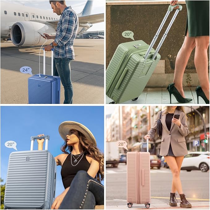 Hard Shell Suitcases Travel Expandable Luggage, 24 Inch Check in Luggage - Image 9