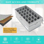 LUVHOMEE Shoe Organizer for Closet, Fits 24 Pairs, Large Shoe Box Storage - Image 4
