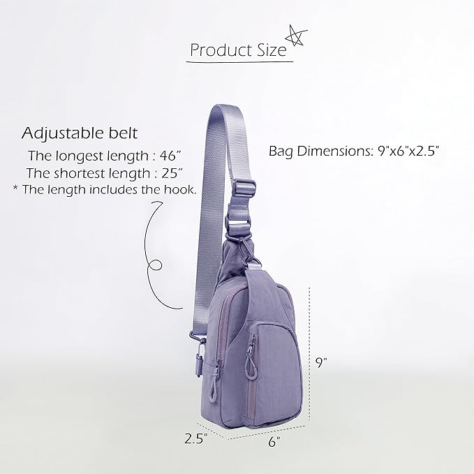 ODODOS Daily Sling Bag with Adjustable Straps Crossbody Chest Bag Lightweight - Image 6