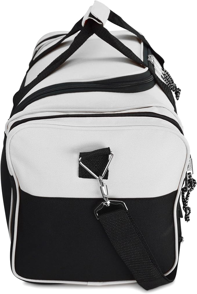 DALIX 21" Sports Duffle Bag Gym Travel Pack in White - Image 8