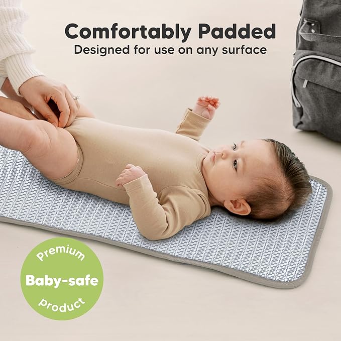 KeaBabies Portable Diaper Changing Pad, Easy Wipe Clean - Image 5
