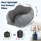 Neck Pillow for Traveling, Travel Pillows for Airplanes, 100% Pure Memory Foam - Image 3