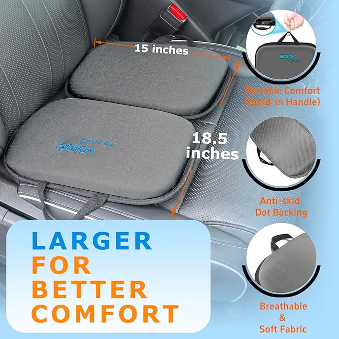 Sojoy iGelComfort 3-in-1 Foldable Gel & Memory Foam Travel Seat Cushion – US - Image 2
