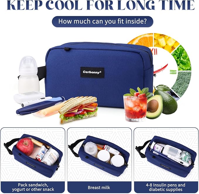 Cerbonny Small Cooler Bag Freezable Lunch Bag - Image 4