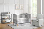 Cozy Nest Convertible Island Crib (Dove Gray/Natural)