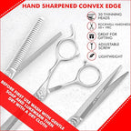 Professional Scissors - 6.25" Arc Hair Cutting Scissors 440C Japanese Steel, Featuring Long-Lasting Sharpness(Hair Cutting & Thinning Scissors)