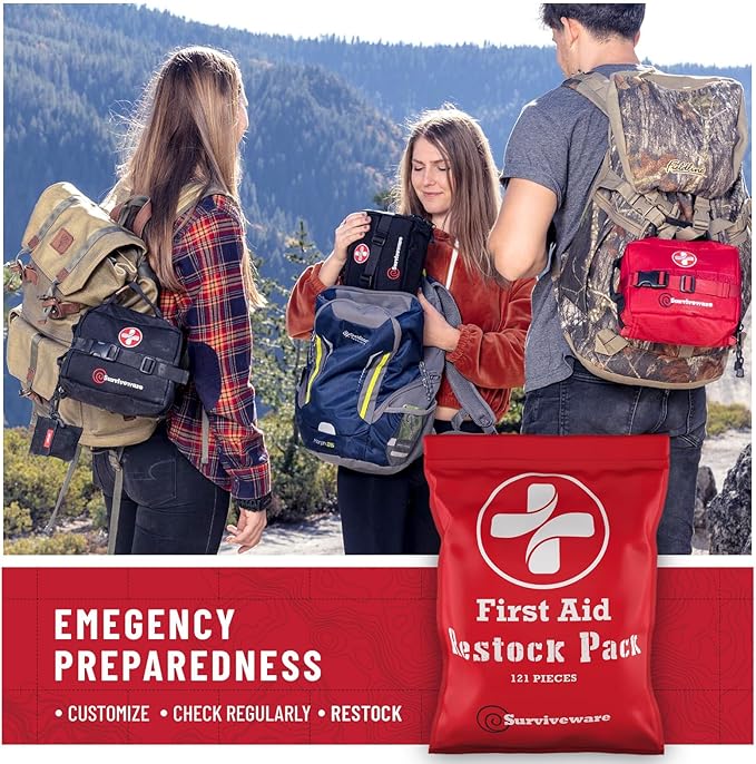 Surviveware 110 Pcs Waterproof Premium Survival First Aid Kit - Image 6