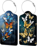 2 Pack Butterflies Luggage Tags by EOBKLAX