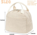Bluboon Lunch Bag for Women Men Cute Corduroy Lunch Tote Bags Reusable - Image 2
