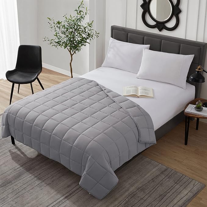 L'AGRATY Weighted Blanket Kids- 40"x60" 7lbs Cooling Breathable Heavy Blanket - Image 2