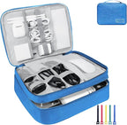 Electronics Travel Organizer, Large Double Layer Portable Waterproof Travel by Lcsmaokin