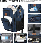 Blue Backpacks for Men, Backpack for School, School Backpack for Boys Teens - Image 2