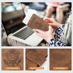 TIGARI Passport Holder for Travel Women Men, PU Leather Waterproof RFID - Image 4