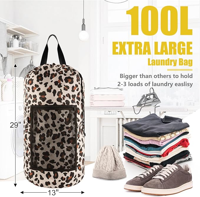 Laundry Bag Backpack, Extra Large Travel Laundry Bag - Image 3
