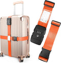 Luggage Straps, 2 Pack Adjustable Heavy Duty Cross Suitcase Straps by LUCKLISA