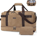 ZOMFELT Travel Duffle Bag for Men, Waterproof Canvas Overnight Duffel Bag by ZOMFELT