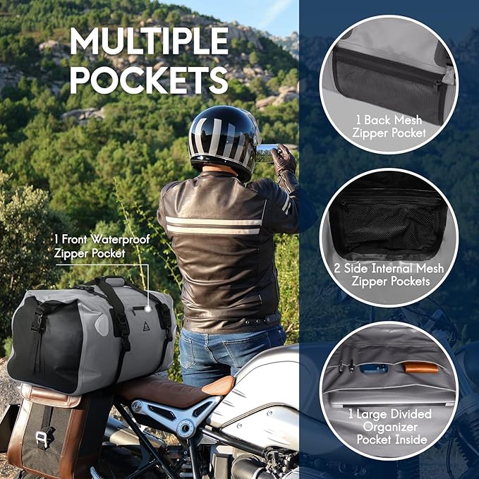Haimont Waterproof Duffel Bag Roll-top Dry Duffel Bag - Image 4