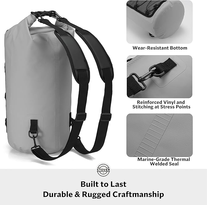 STOVER 5/10/25/30/40/55L Waterproof Backpack- Floating Dry Bag - Image 4